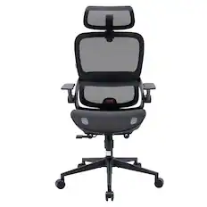 Front. SIHOO - B100 Ergonomic Office Chair, Desk Chair with Zoned Back Support, 2D Wide Headrest, High Back Executive Chair - Black.