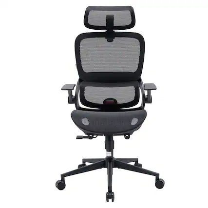 Front. SIHOO - B100 Ergonomic Office Chair, Desk Chair with Zoned Back Support, 2D Wide Headrest, High Back Executive Chair - Black.