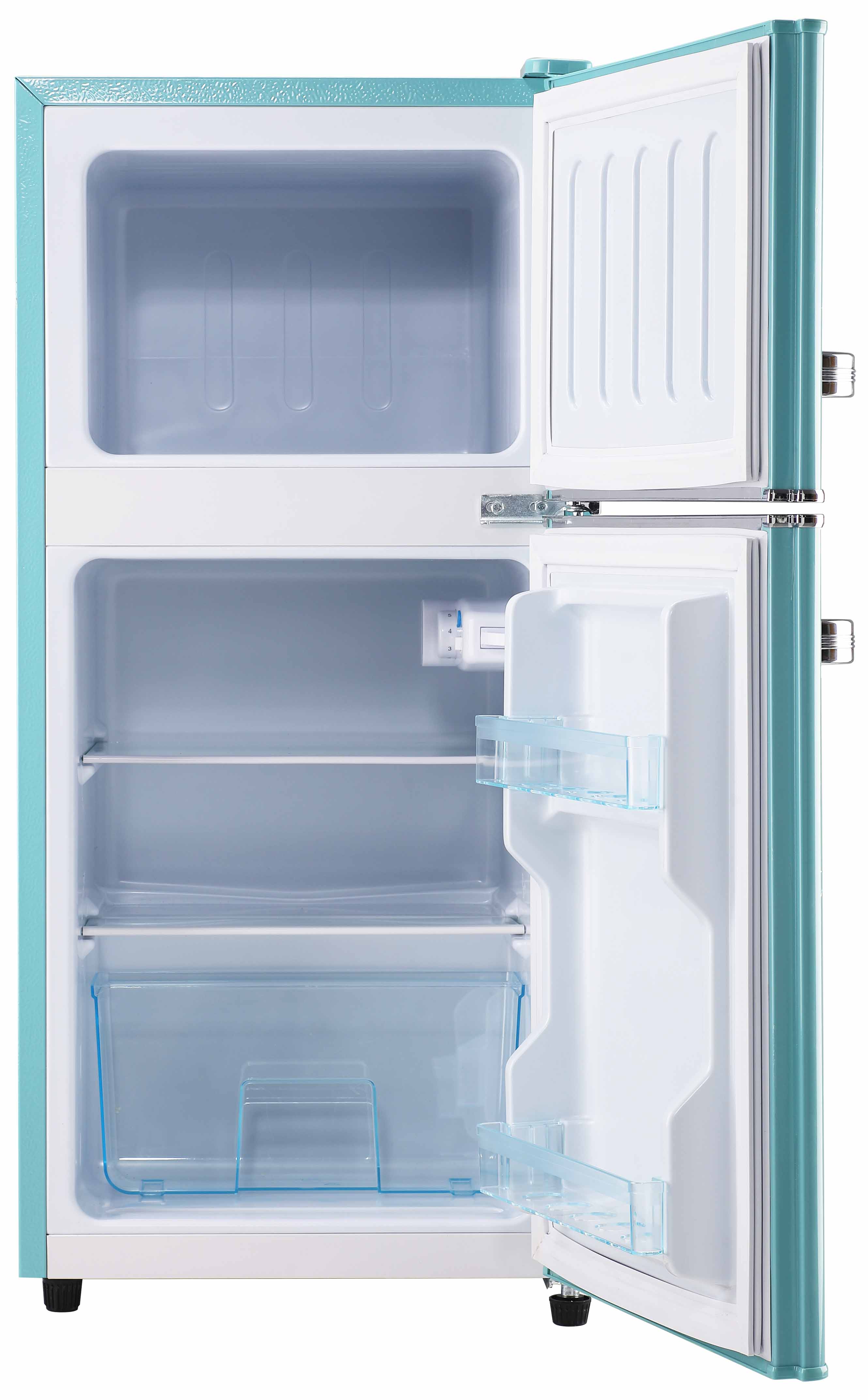 Alt View 4. Loheer - Retro 2.8 Cu. Ft. 2-Door Mini Fridge with Separate Freezer & LED Light - Green.