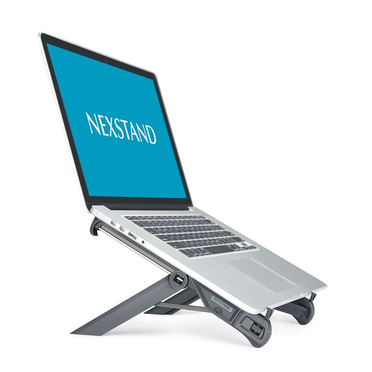 HongFei - K7 Laptop Stand, Foldable Portable Laptop Stand, Lightweight Ergonomic Laptop Riser for Desk, Universal Fit - Black