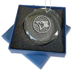 The Memory Company - Toronto Blue Jays 3.25'' Laser Engraved Glass Ornament - Multicolor
