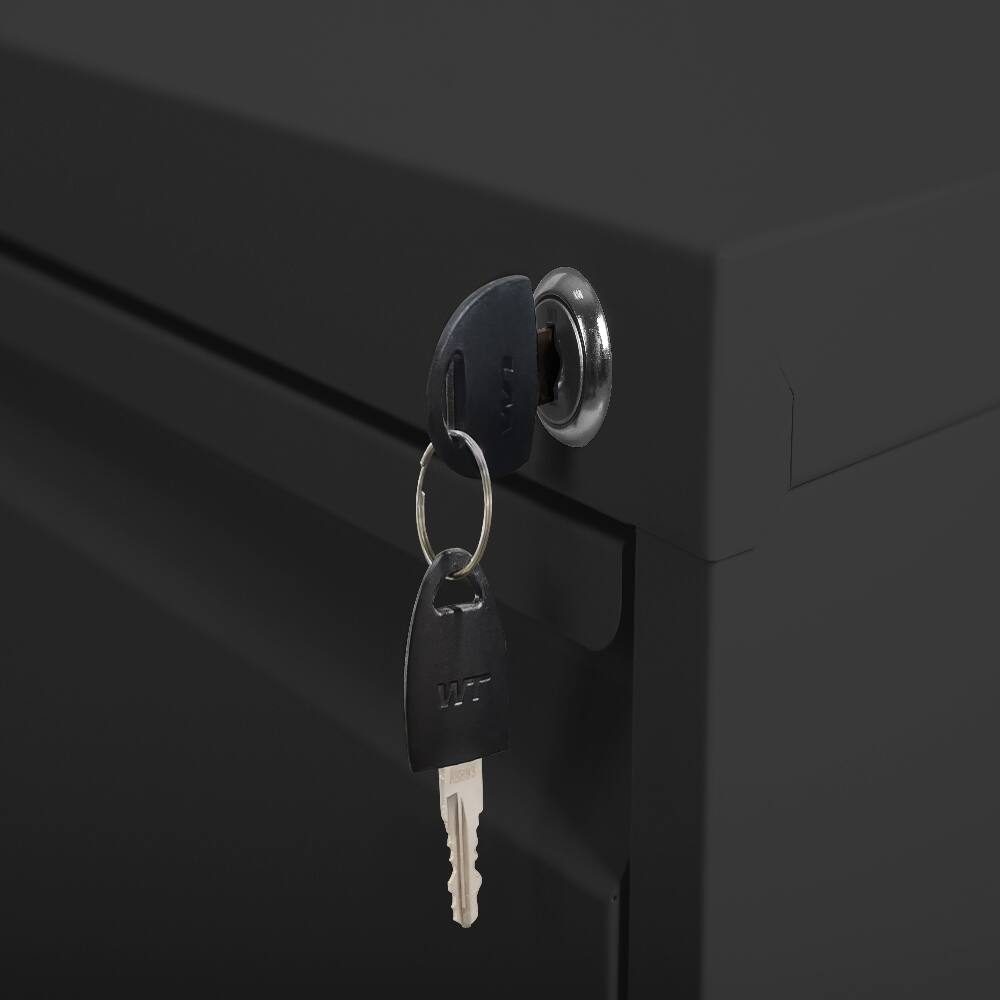 Alt View 9. Loheer - Loheer 3 Drawer Vertical File Cabinet with Lock Steel Filing Cabinet for A4 Legal Letter Documents.