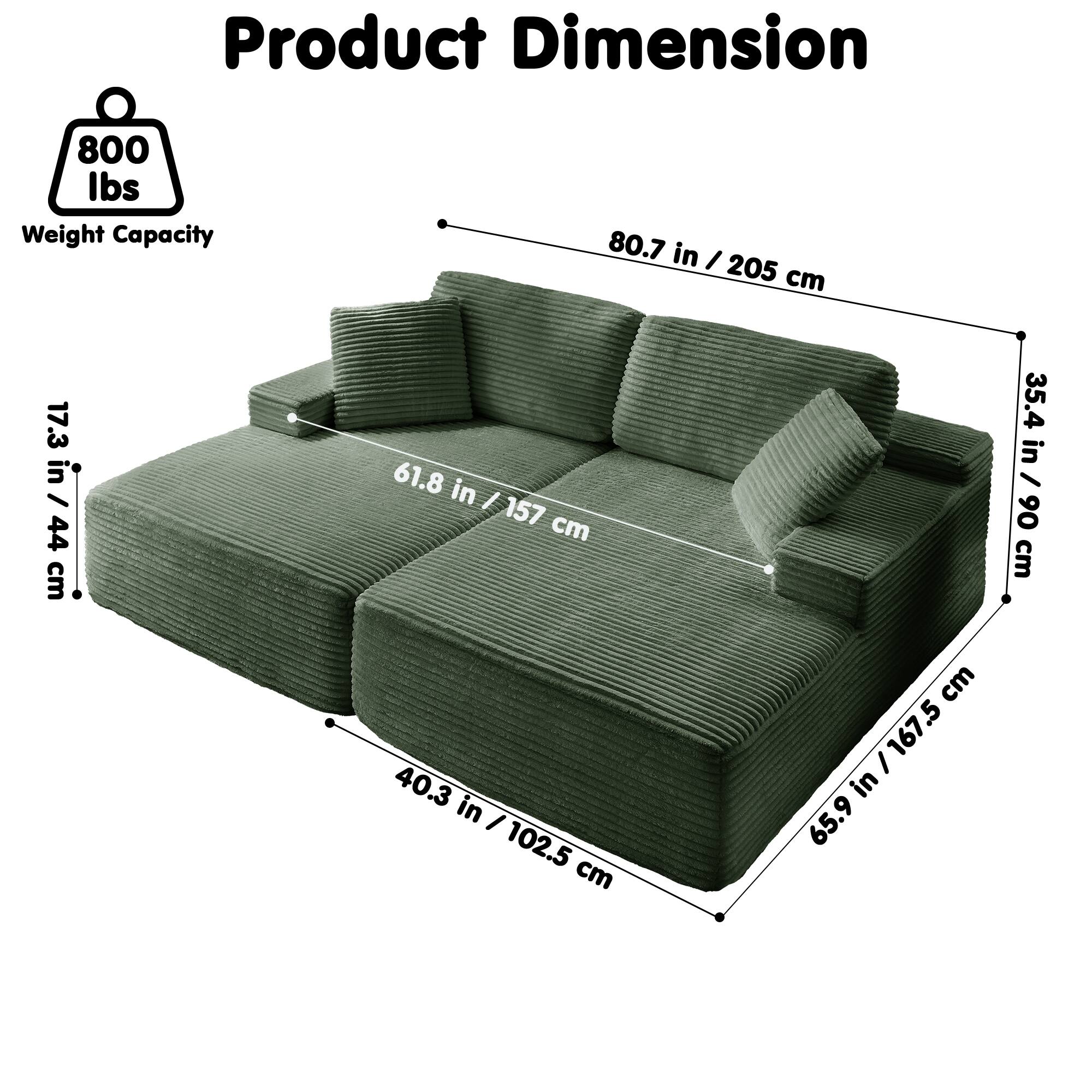 Product Dimension

800 lbs Weight Capacity

17.3 in / 44 cm

80.7 in / 205 cm

61.8 in / 157 cm

35.4 in / 90 cm

40.3 in / 102.5 cm

65.9 in / 167.5 cm
