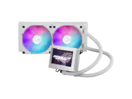 ASUS - ROG Ryujin III 240 ARGB WHT - Asetek 8th Gen, 2x 120mm ARGB Fans, 3.5" LCD - White