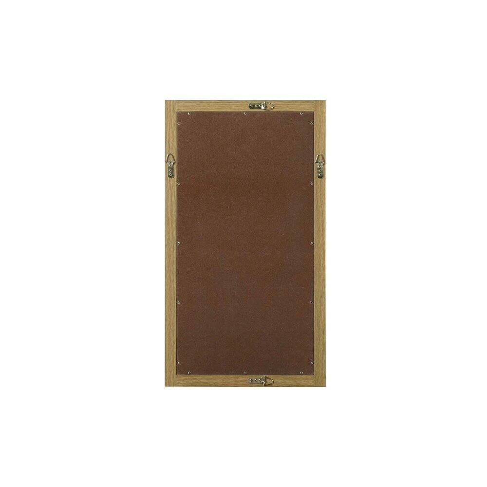Angle. Elegant Kitchen and Bath - Noah Wooden Rectangle Mirror 18 x 32 in Honey Brown - Honey Brown.