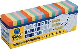 Pacon - Blank Flash Cards, 1000/Pack - Multicolor