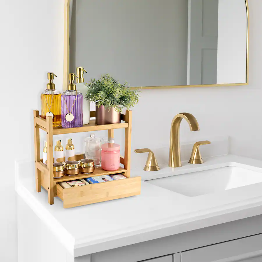 Sorbus 2 Tier Bamboo Kitchen Countertop Organizer ideal for storage and ...