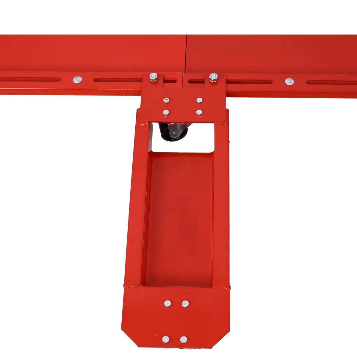 Alt View 2. Ropilly - Ropilly 1250 lb Motorcycle Dolly Steel Garage Motorcycle Mover with Loading Ramp and 6 Swivel Casters - Red.