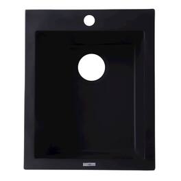 Alfi - brand 17 Drop-In Rectangular Granite Composite Kitchen Prep Sink - Black