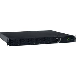 Tripp Lite - by Eaton PDU 1.4kW Single-Phase Switched Automatic Transfer Switch PDU 2 120V 5-15P 15A Inputs 8 5-15R - Black
