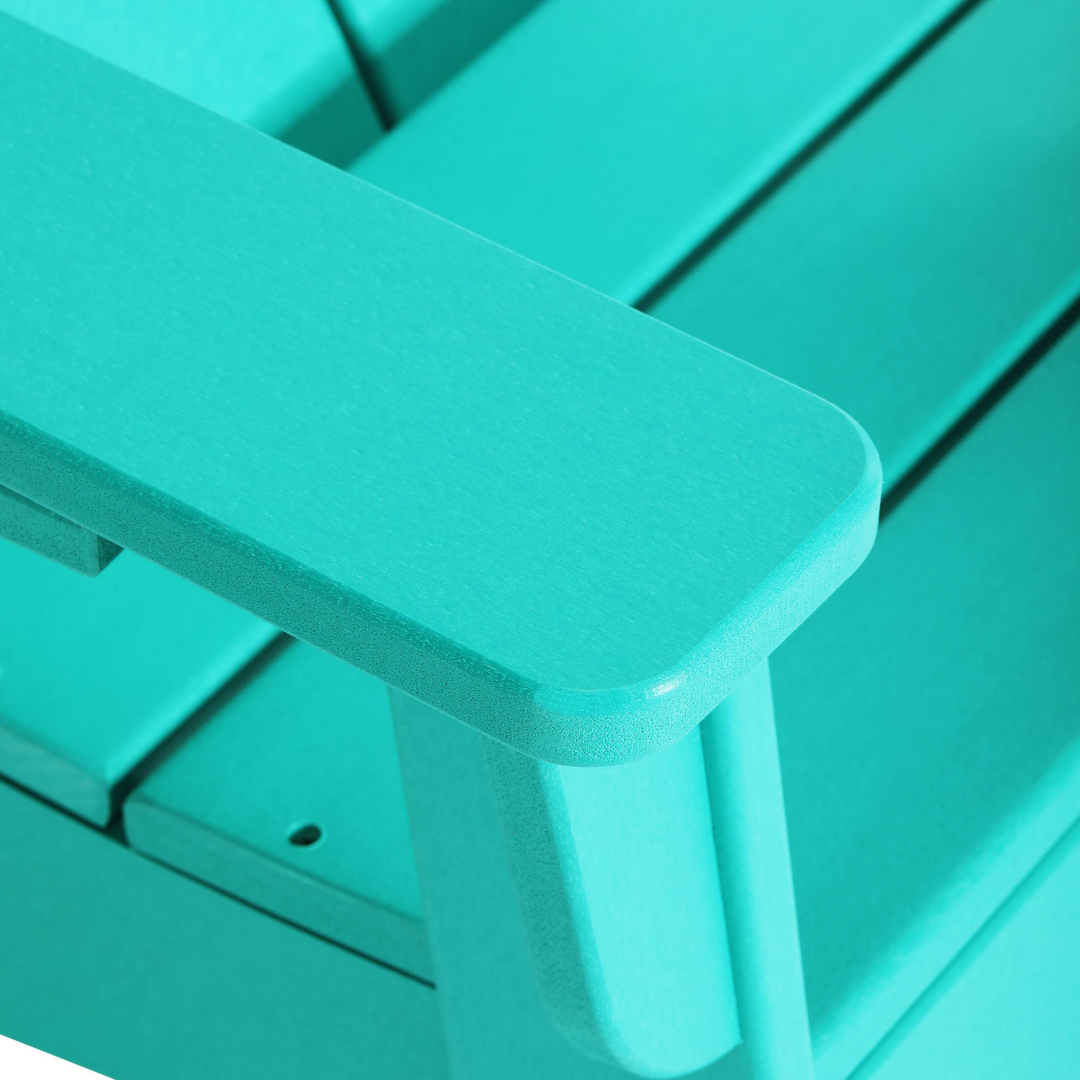 Alt View 4. WestinTrends - WestinTrends Ashore Outdoor HDPE Plastic Preschool Toddler Modern Adirondack Rocking Chairs (Set of 2) - Turquoise.