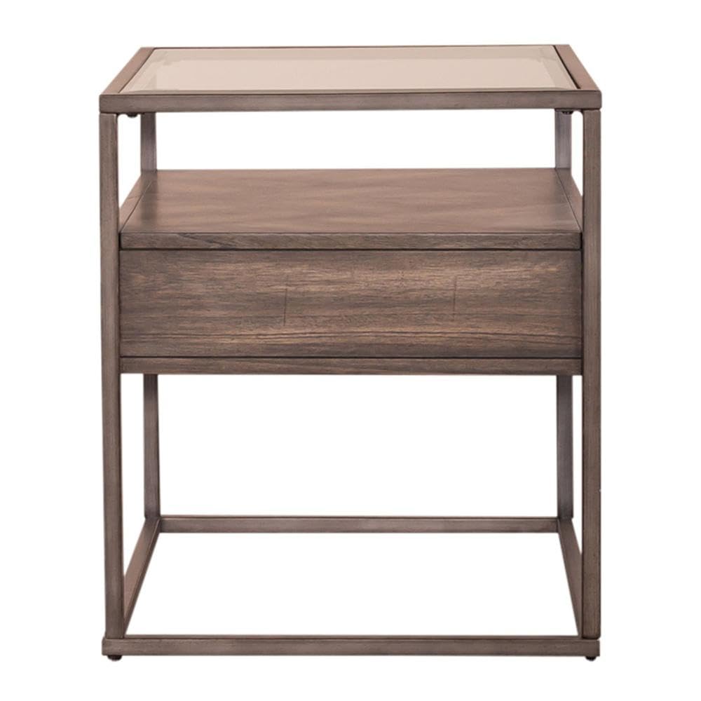 Alt View 2. Liberty Furniture Industries - Jamestown End Table in Tobacco - Brown.