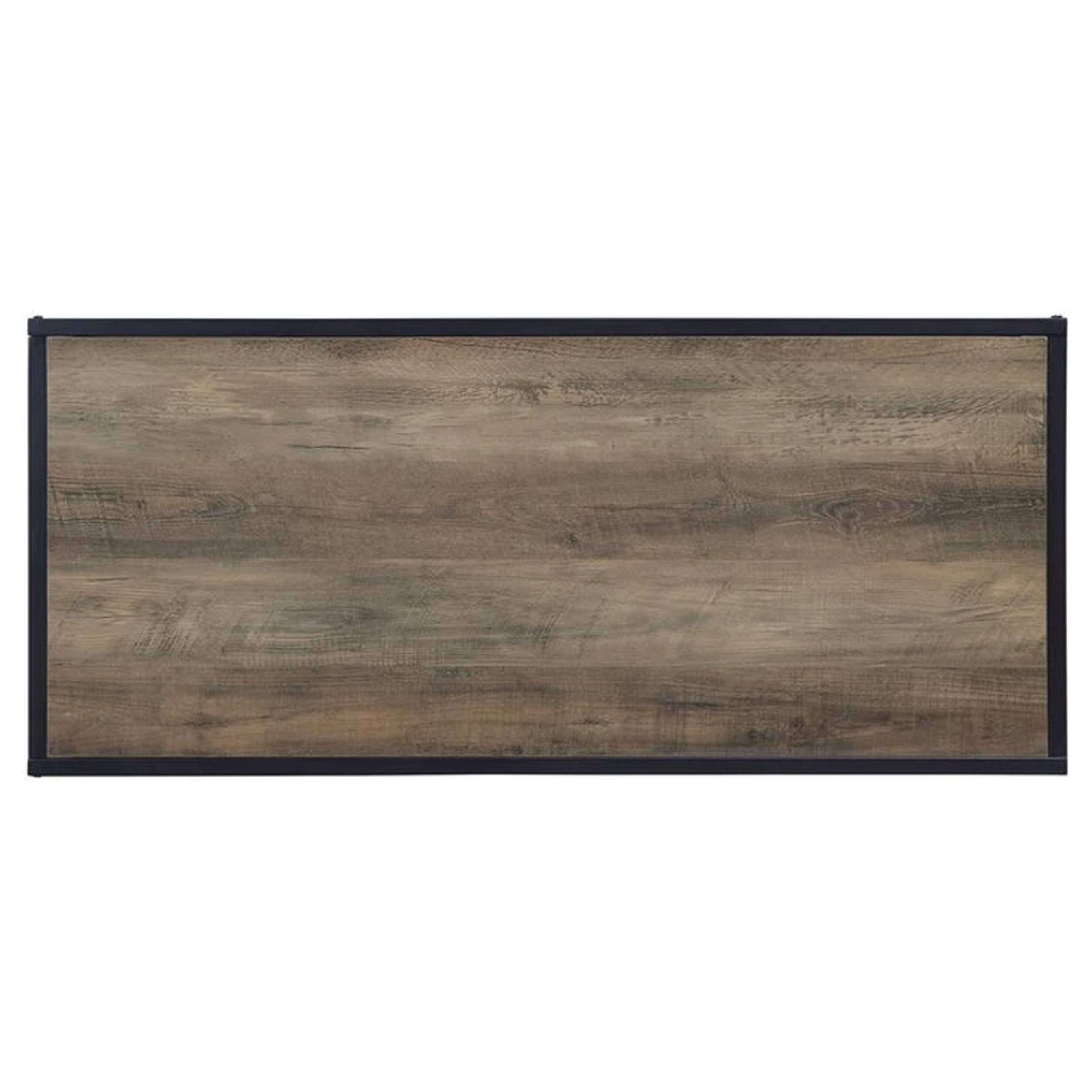 Alt View 2. Manhattan Lane - Coffee Table with 1 Open Shelf and Tubular Frame - Brown.