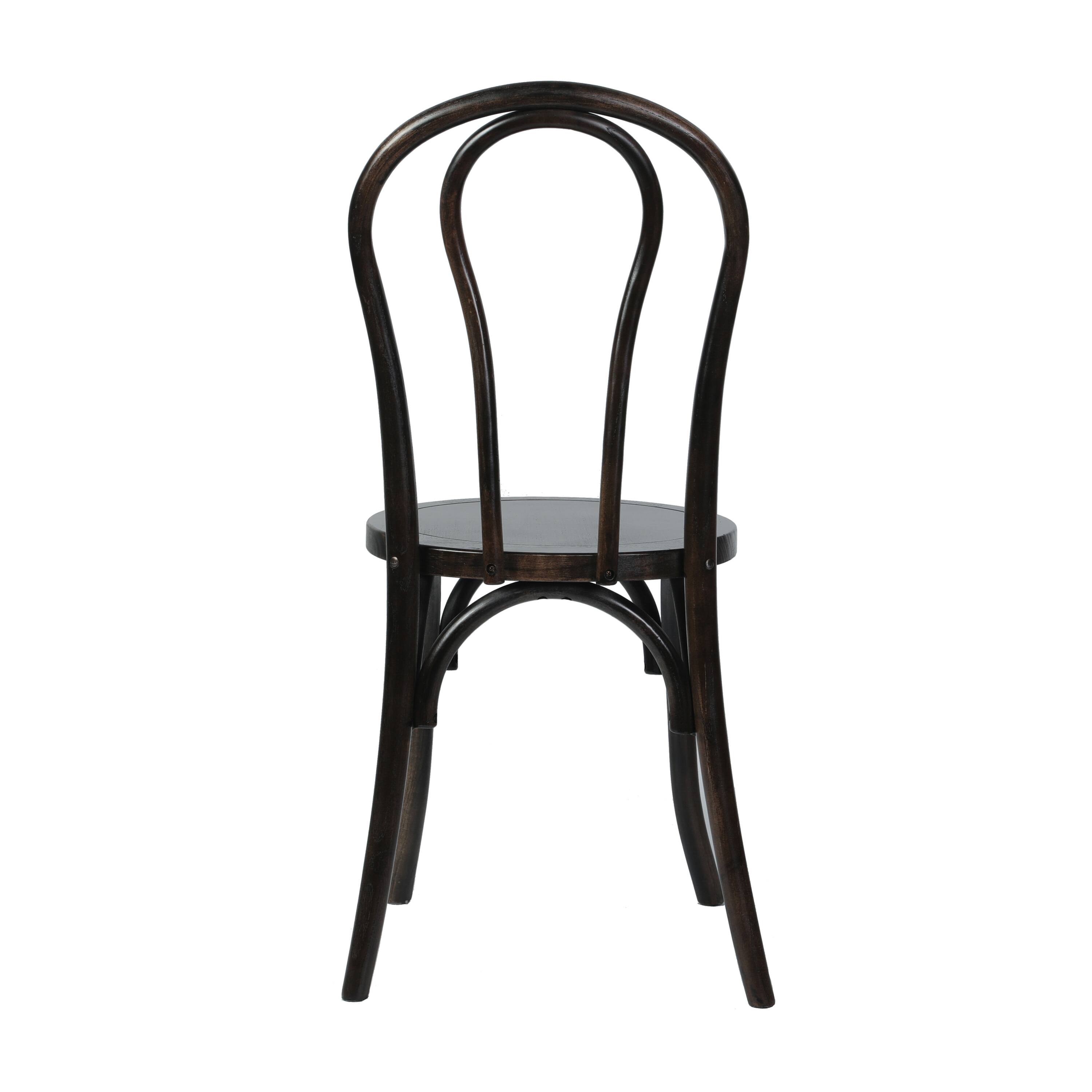 Back. Flash Furniture - Betsy Commercial Grade Early American Thonet Style Solid Wood Stackable Dining Chair - Brown.