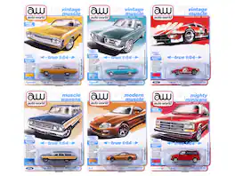 Autoworld - Auto World Premium 2025 Release 3 Set A of 6 Pieces 1/64 Diecast Model Cars by Auto World