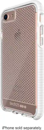 Front. Tech21 - EVO CHECK Case for Apple® iPhone® 8 - Clear/White.