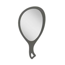 Zadro - Medium Teardrop Handheld Mirror with Curved Comfortable Handle - Made In USA - Gray
