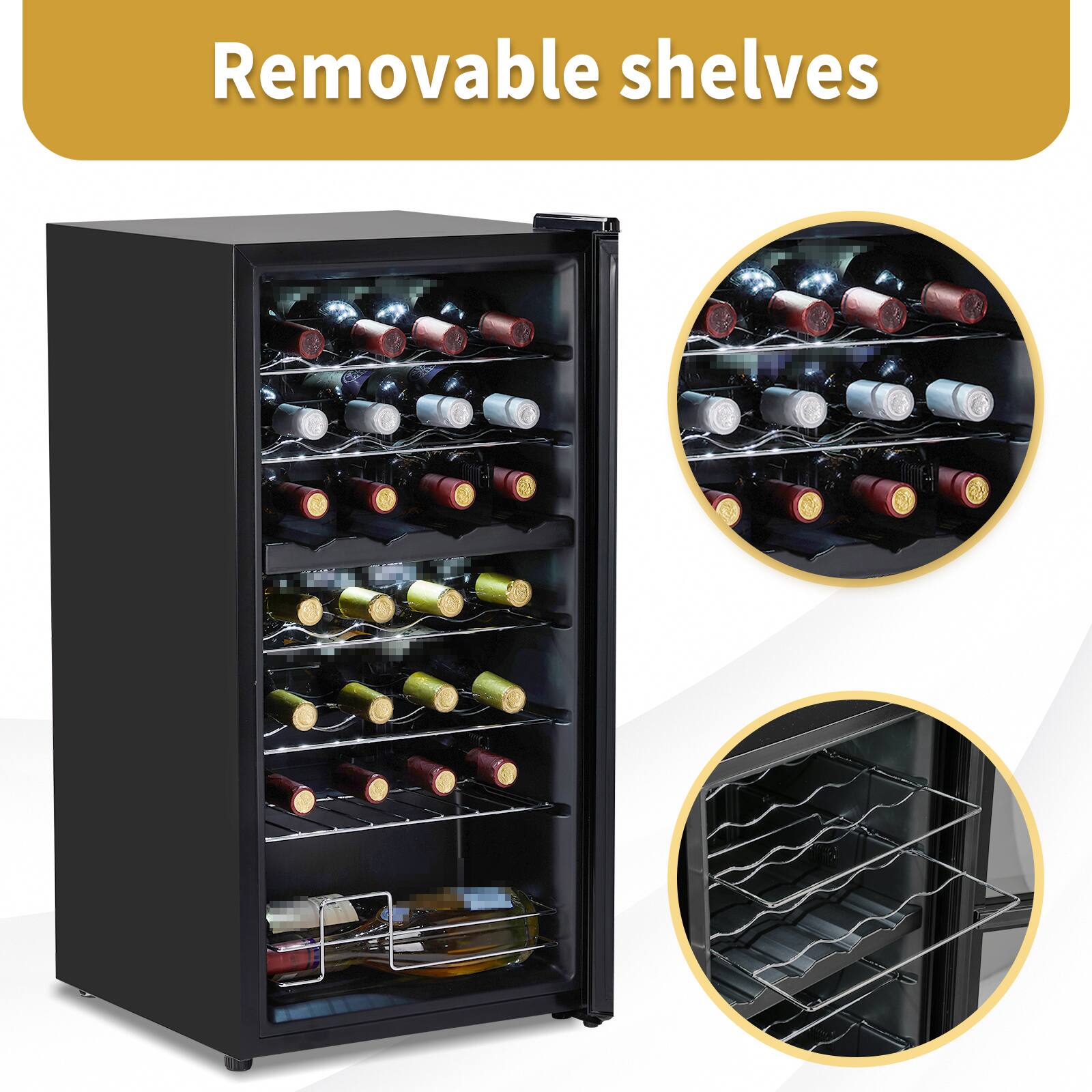 Removable shelves