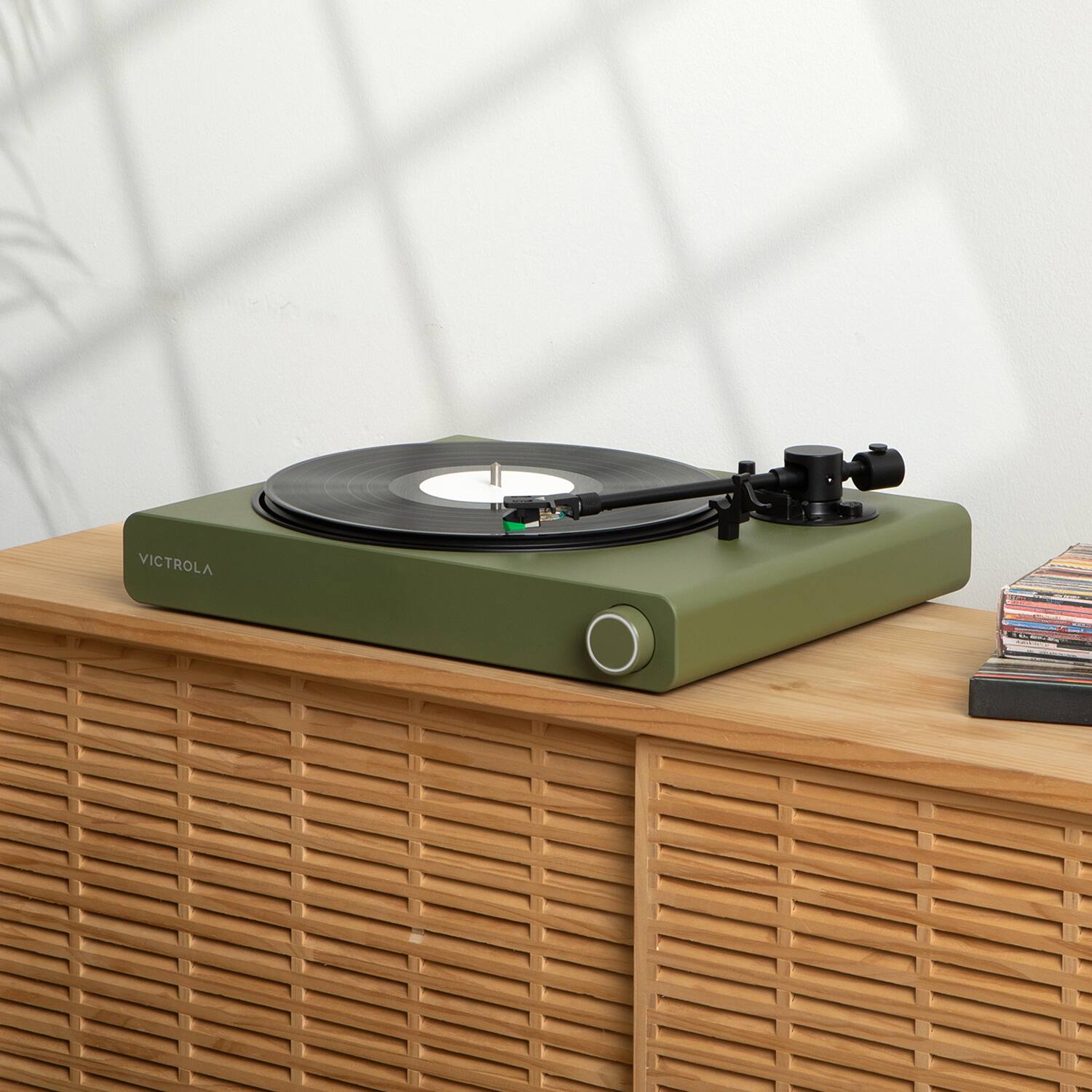 Alt View 11. Victrola - Victrola Stream Onyx – Wi-Fi and Bluetooth Turntable (Works with Sonos) - Green.