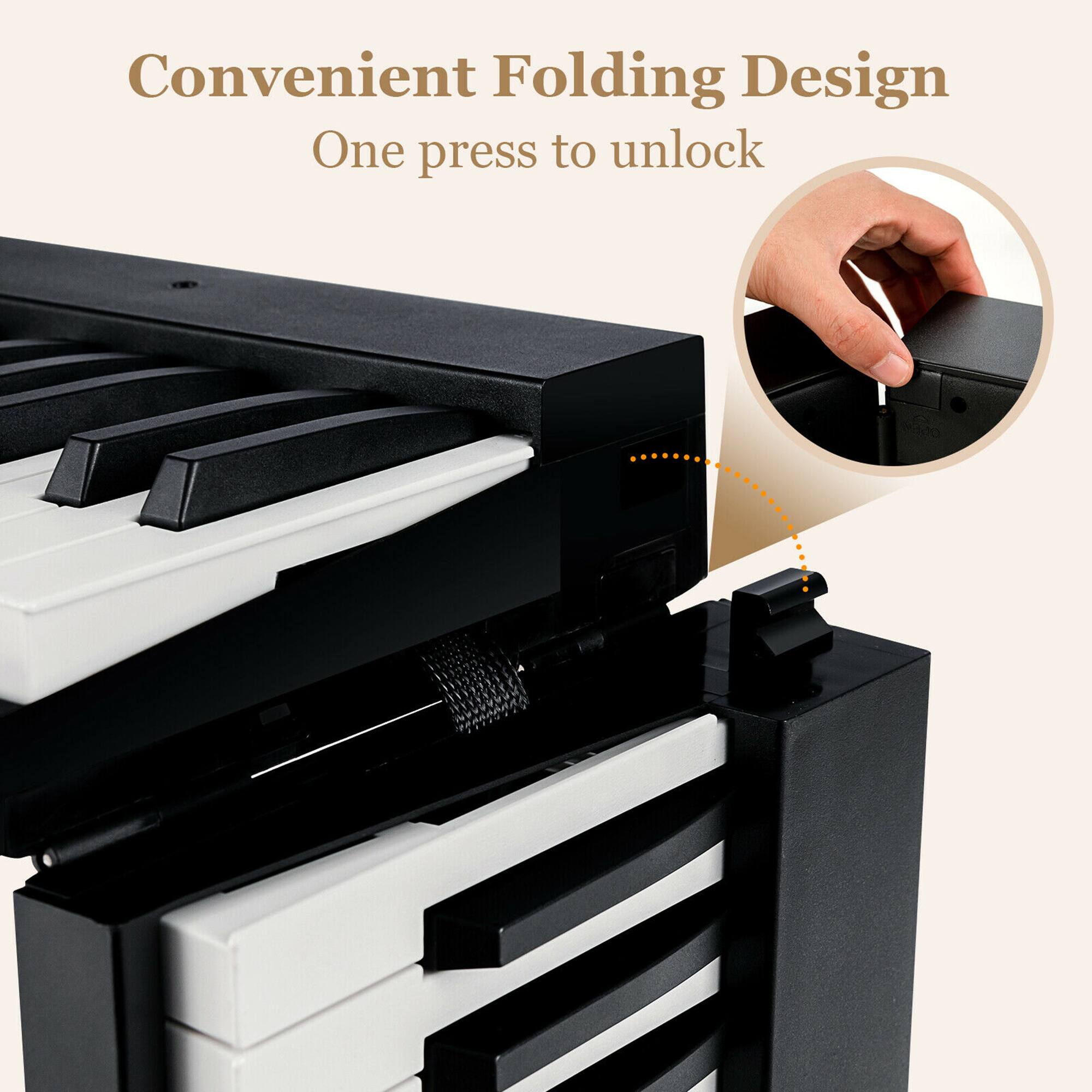 Convenient Folding Design  
One press to unlock