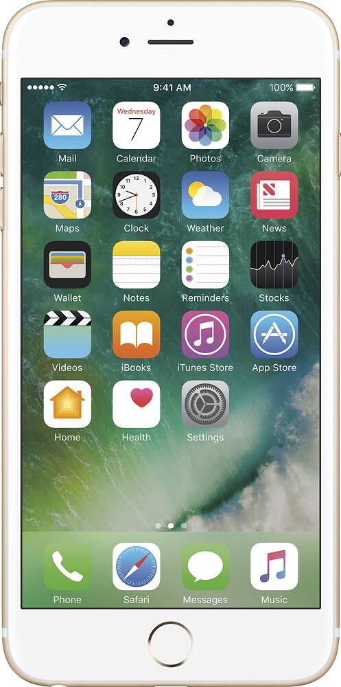 Front. Apple - iPhone 6s 16GB Cell Phone - Gold.