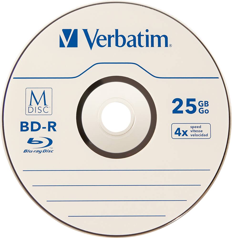 Alt View 11. Verbatim - M-Disc™ 4x 25GB BD-R Discs Spindle with Branded Surface (25-Pack).