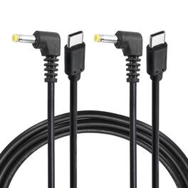 Unique Bargains - USB C to DC Power Cable, 12V 3A 36W, 4.0x1.7mm, PD Trigger for Laptop/Monitor/Security Camera, 2pcs - Black