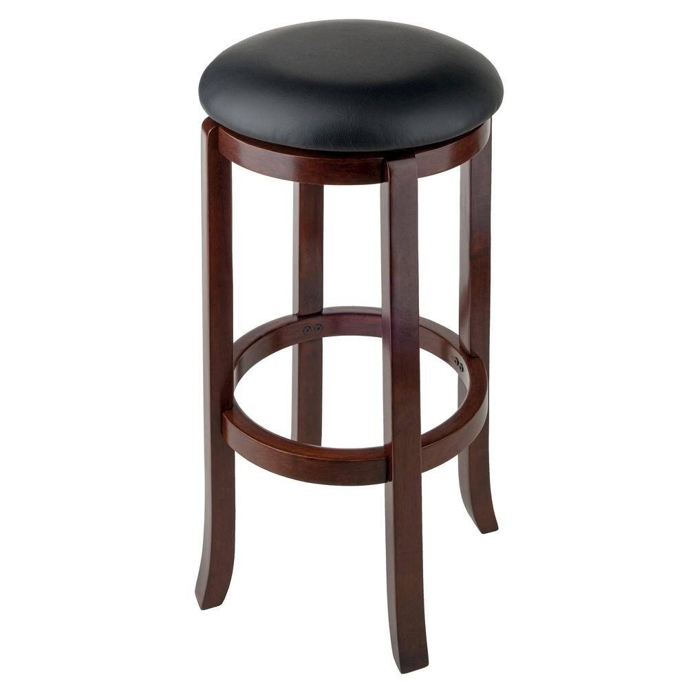 Alt View 1. FurniFact - Bar Stool - Walnut / Black.