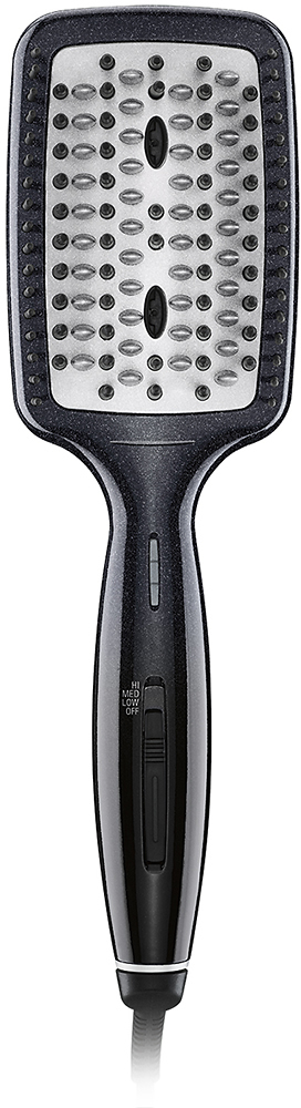 Left View: Conair - Infiniti PRO Diamond Brilliance Hot Paddle Brush - Black