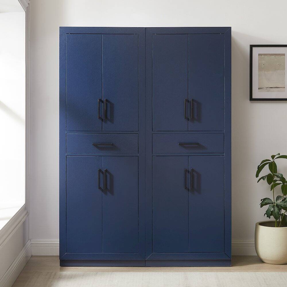 Alt View 7. Crosley Furniture - Isla 2-Piece Kitchen Storage Pantry Set - 2 Pantries - Navy.