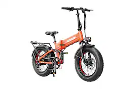 Heybike - Mars 3.0 Foldable E-bike w/ 65 Miles Max Range & 28 MPH Max Speed - Hydraulic Brakes, Torque Sensor & Full Suspension - Orange
