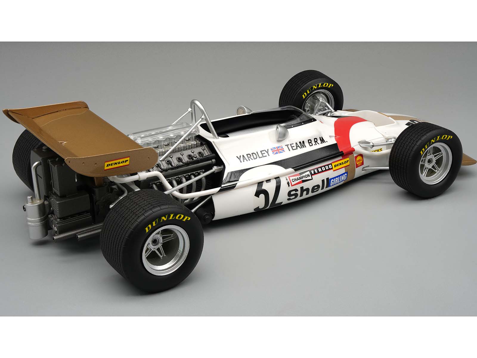 DUNLOP  
DUNLOP DUNLOP  
TEAM B.R.M.  
YARDLEY DUNLOP FERODO CHAMPION GIRLING 52 Shell  
OKS  
DUNLOP