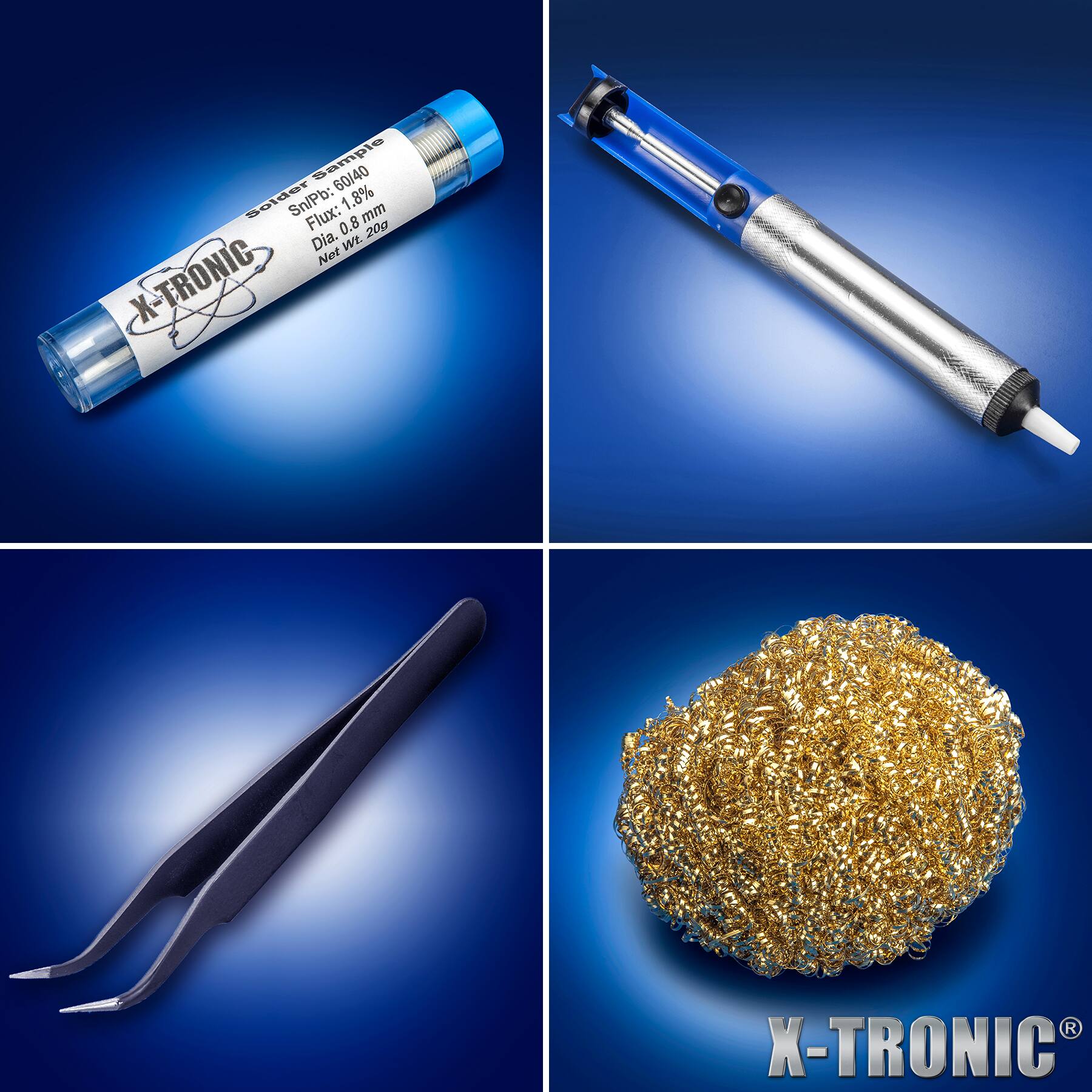 Sample 60/40 Solder Sn/Pb: 1.8% mm Flux: 0.8 20g Dia. Wt. Net X-TRONIC K-
