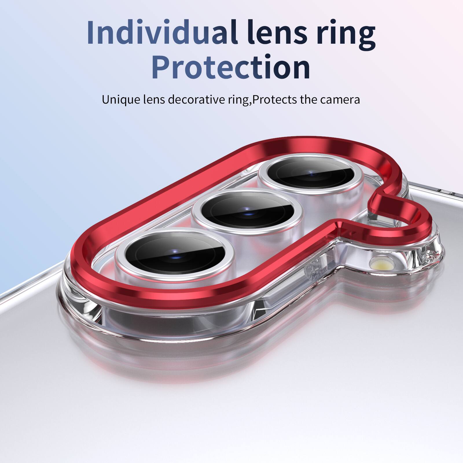 Individual lens ring Protection  
Unique lens decorative ring, Protects the camera