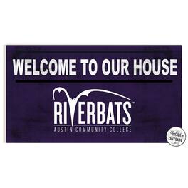 Jardine - Austin Community College 11" x 20" Indoor/Outdoor In This House Sign - Purple
