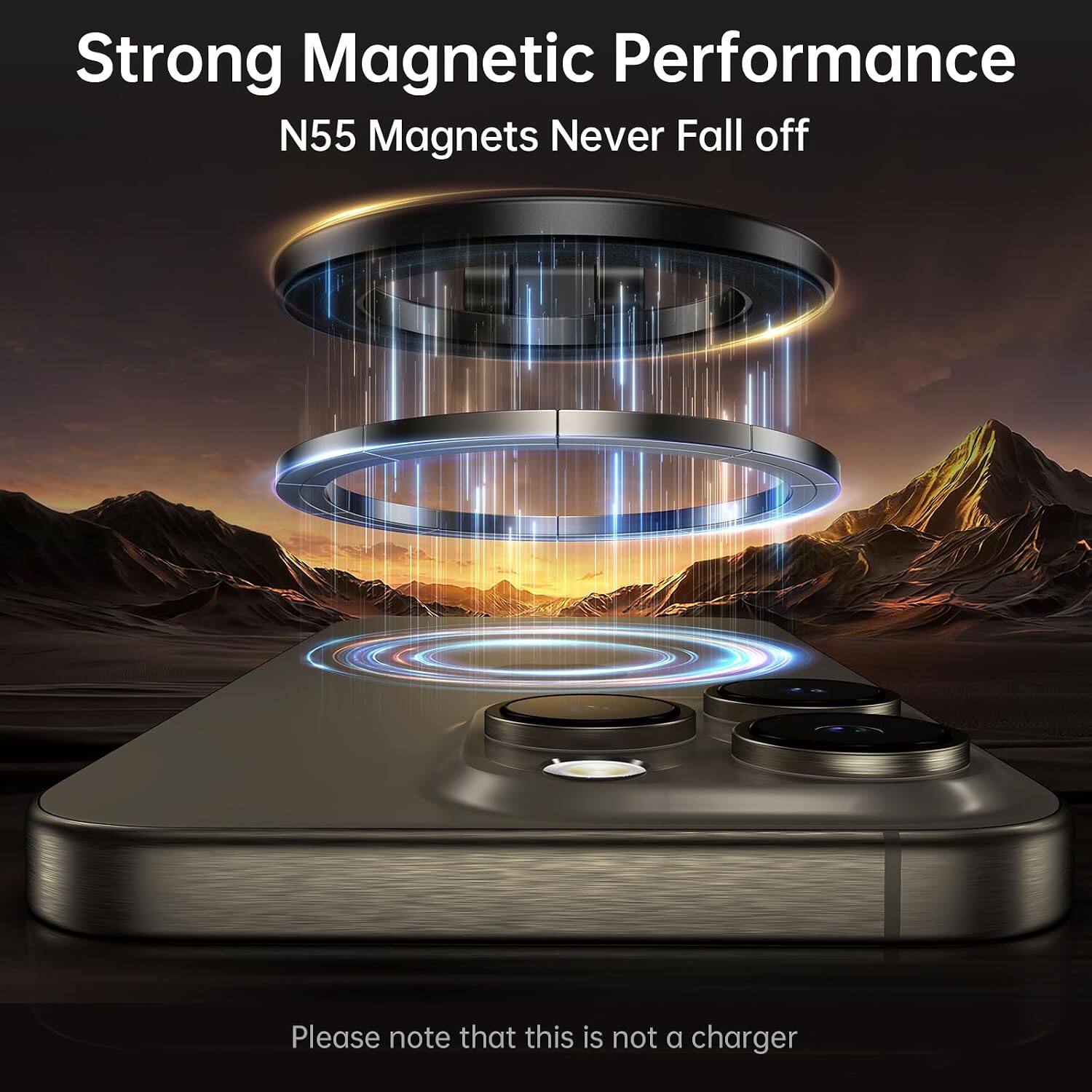 Strong Magnetic Performance  
N55 Magnets Never Fall off  

Please note that this is not a charger