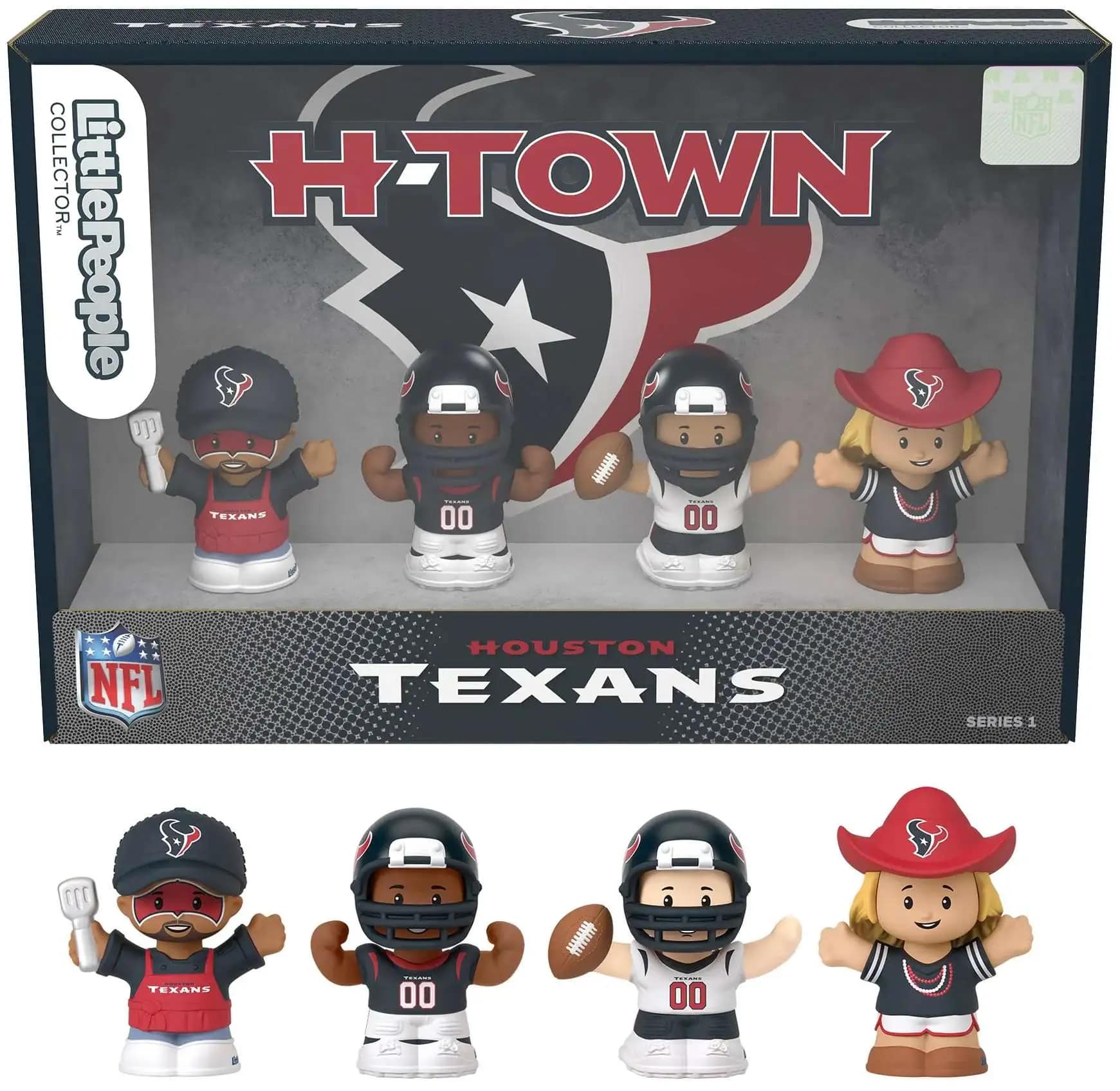 Fisher Price - Little People x NFL Collector Houston Texans Figure 4-Pack - Red