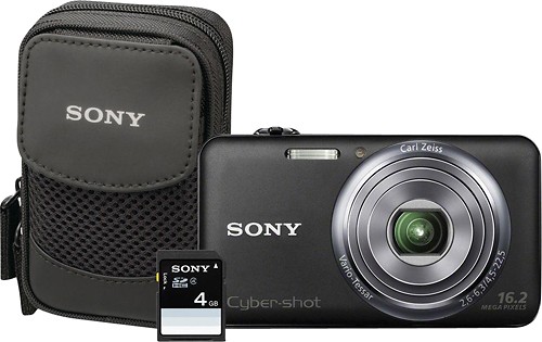 Best Buy: Sony Cyber shot Bundle DSC WX .2 Megapixel Digital