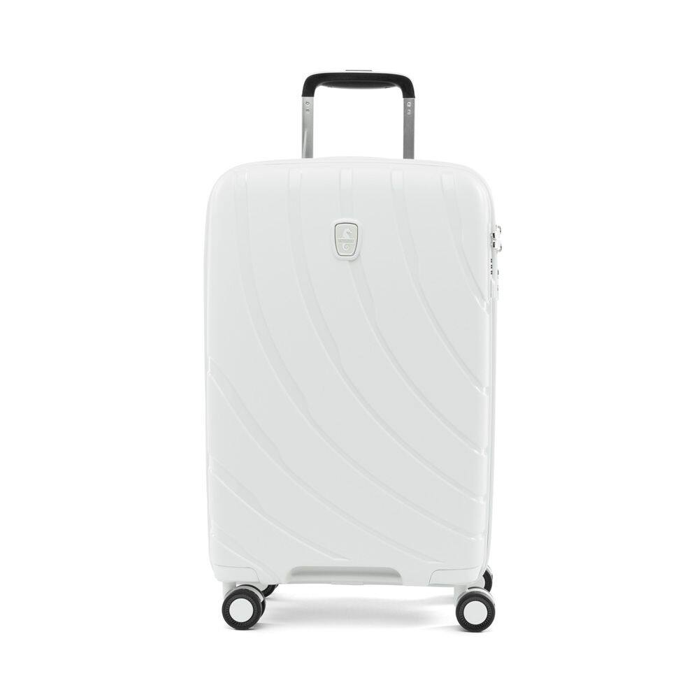 Angle. Atlantic - Atlantic Luggage Hardside Expandable Carry On Spinner - Shell White.