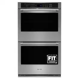 Maytag - 27" Built-In Electric Convection Double Wall Oven with Air Fry - Stainless Steel