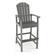 Front. Costway - Costway Outdoor HDPE Bar Height Stool Patio Tall Chair Armrest Footrest All Weather - Grey.