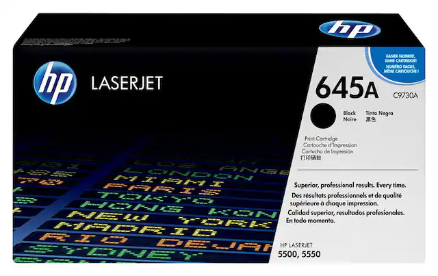Front. HP - 645A High-Yield Toner Cartridge - Black.