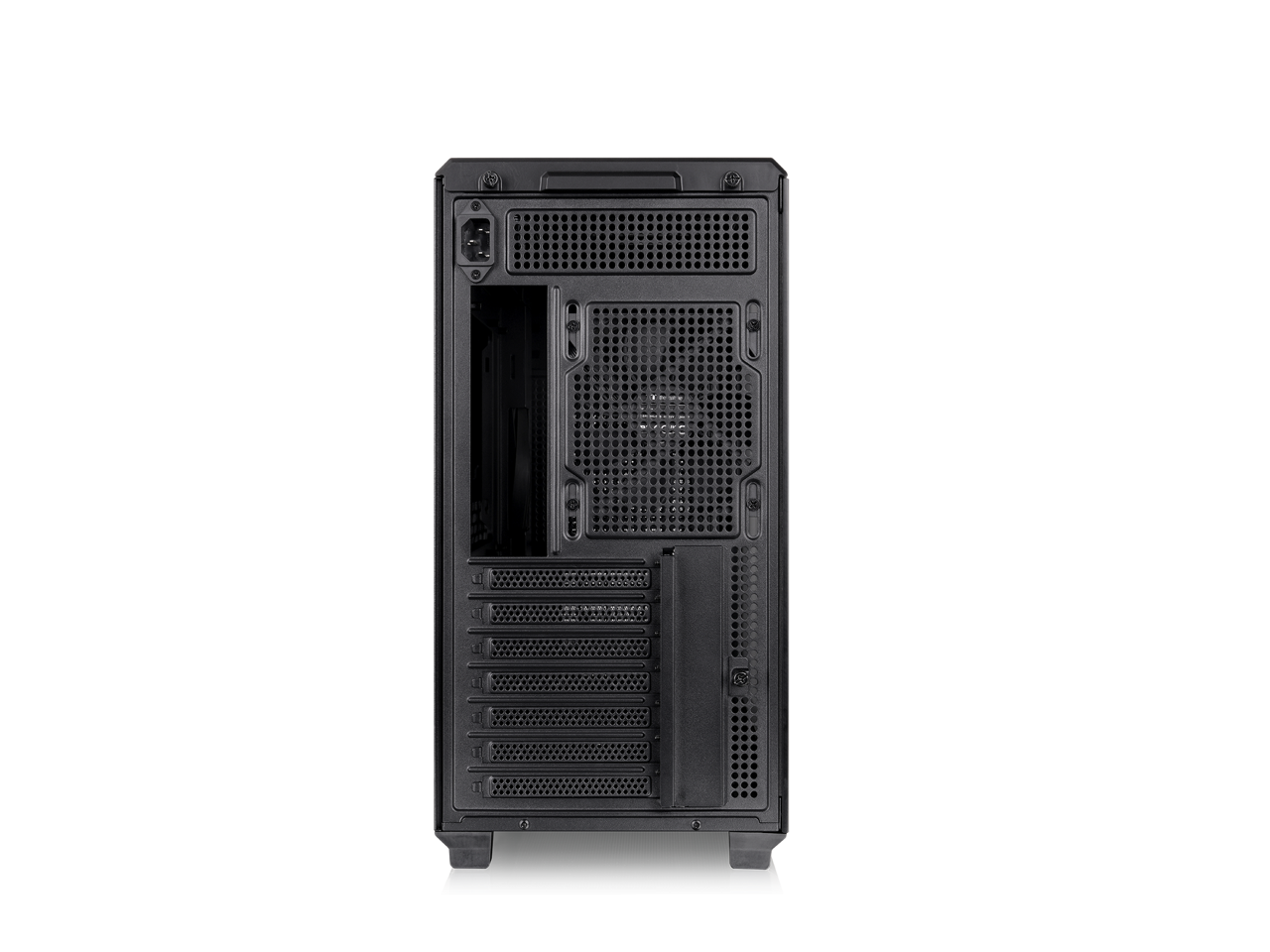 Alt View 5. Thermaltake - Thermaltake TR300; 6.0" LCD; Mid Tower; 1x120mm Fan; ATX/mATX/mITX; 360mm Rad; 410mm GPU; Black - Black.