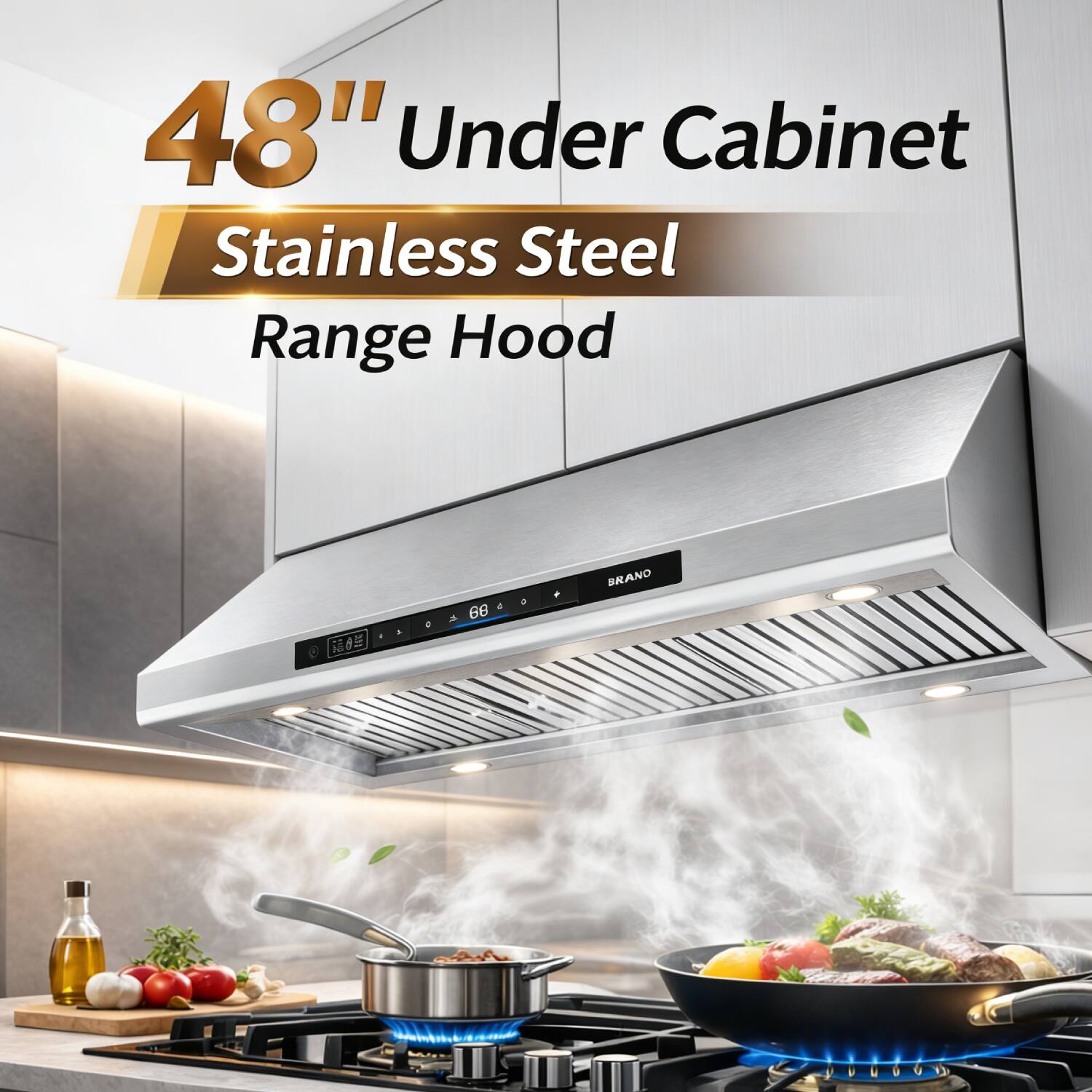 48" Under Cabinet Stainless Steel Range Hood

BRAND: BAUGE