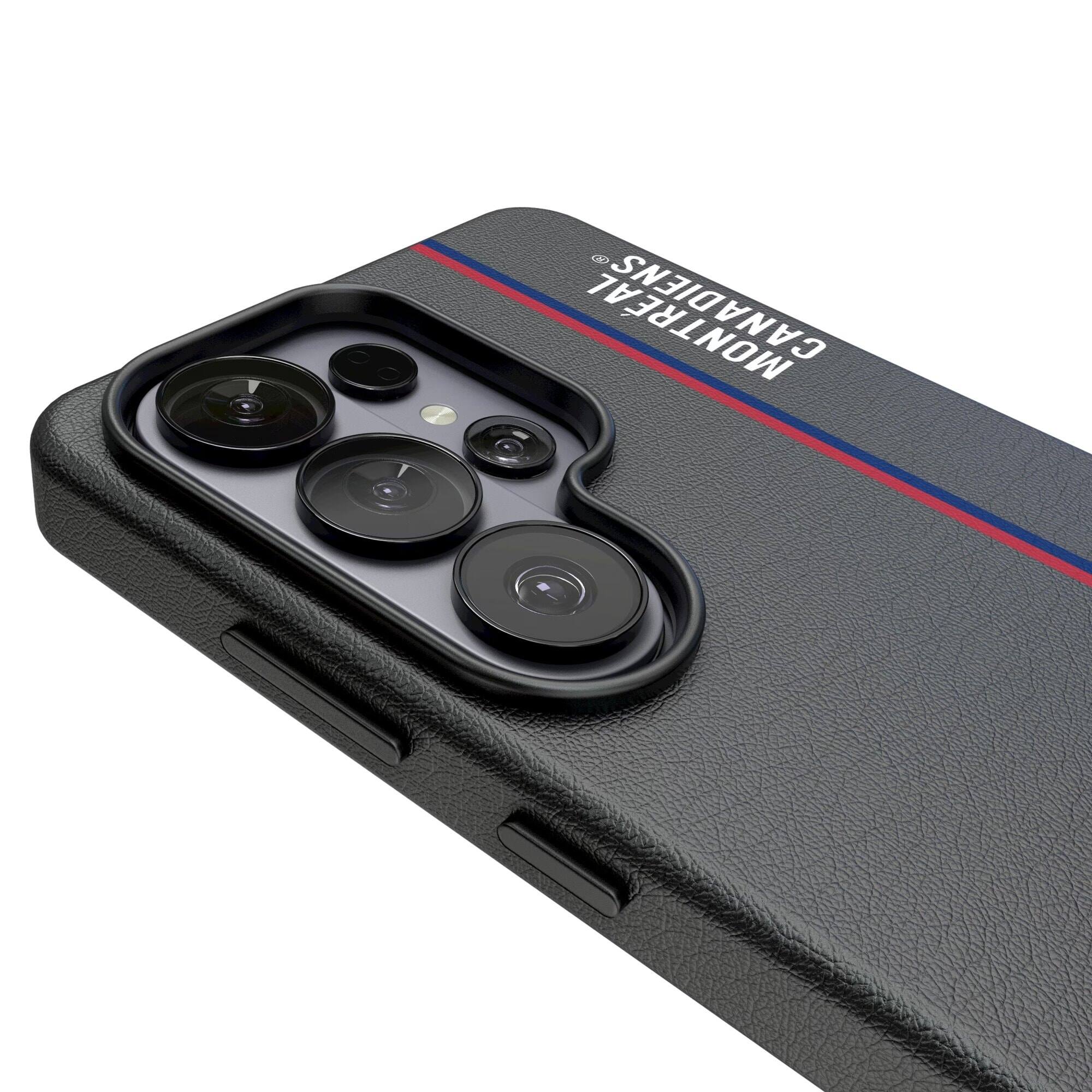 Alt View 2. Keyscaper - Black Montreal Canadiens Galaxy Magnetic Bump Case - S25 - Black.