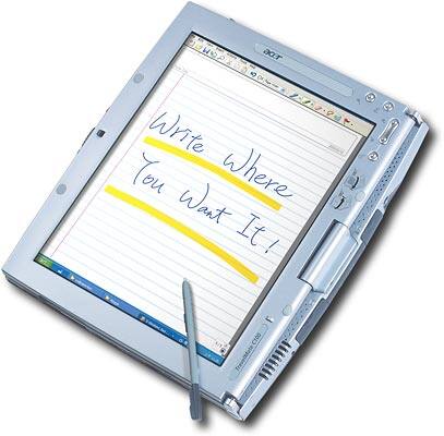 Alt View Standard 5. Acer - TravelMate Tablet PC with Intel® Centrino™.