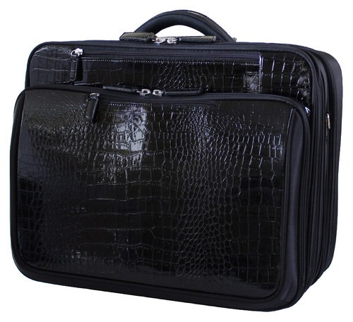 Francine Collection - Croco Overnight Roller Case for 15