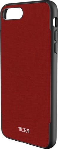Tumi - Leather Co-Mold Case for Apple® iPhone® 7 Plus - Red - Larger Front