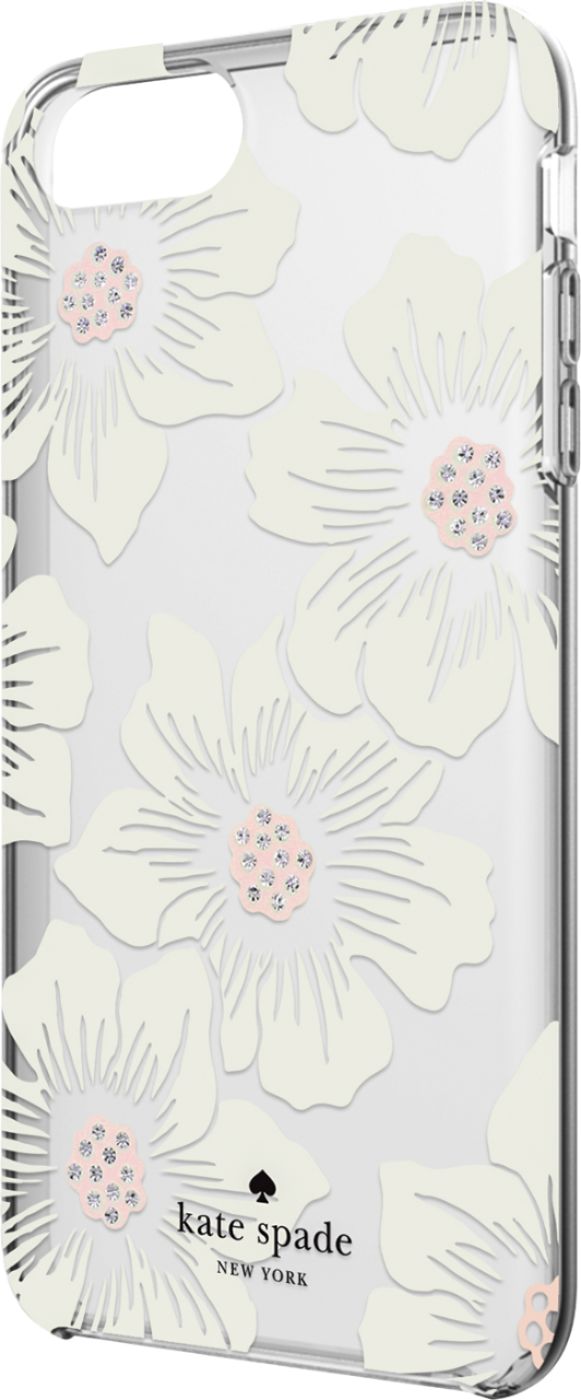 Best Buy: spade new york Protective Hardshell Case for Apple® iPhone® Plus Cream with Stones/Hollyhock Floral Clear