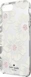 Front. kate spade new york - Protective Hardshell Case for Apple® iPhone® 8 Plus - Cream with Stones/Hollyhock Floral Clear.